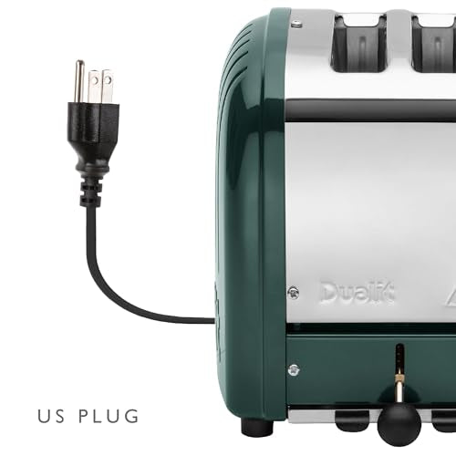 Dualit Classic Toaster Evergreen: 2-slice premium toaster, hand-built, replaceable elements, defrost, mechanical timer.