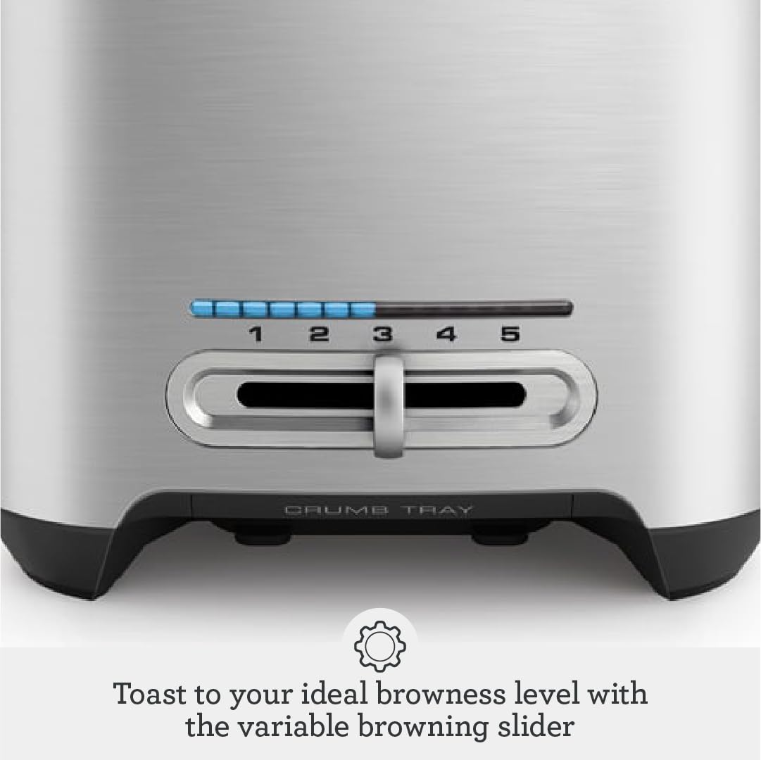 Breville BTA820XL Die-Cast Smart Toaster, 2 Slice, Brushed Stainless Steel
