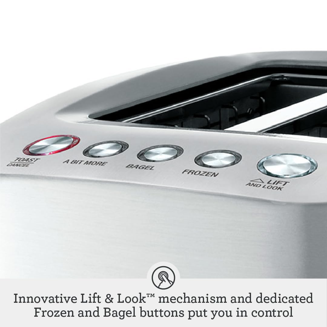 Breville BTA820XL Die-Cast Smart Toaster, 2 Slice, Brushed Stainless Steel